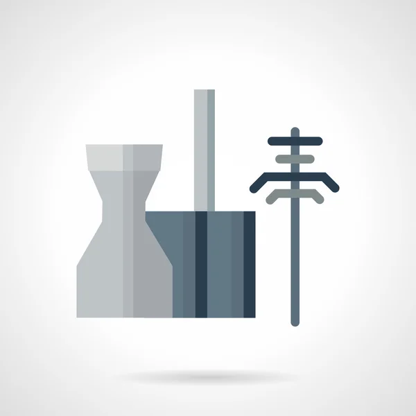 Power station flat vector icon — Stock Vector