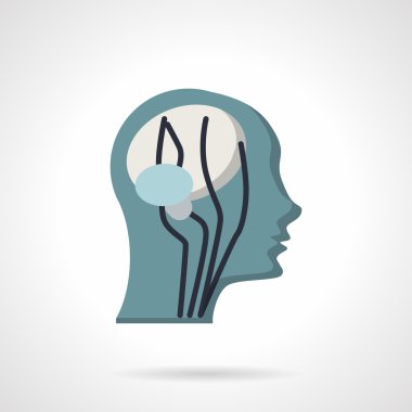 CT imaging flat vector icon