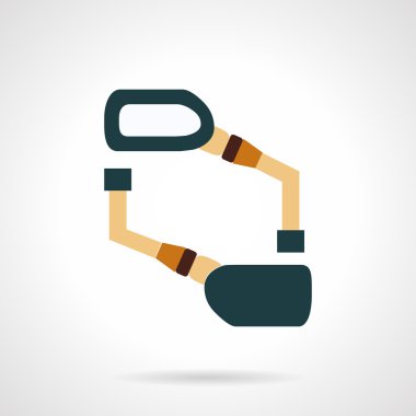 Rearview mirror flat vector icon