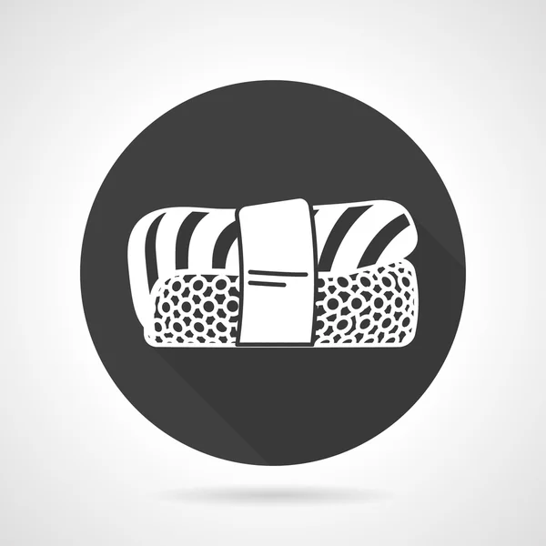 Nigiri sushi icône vectorielle noire . — Image vectorielle