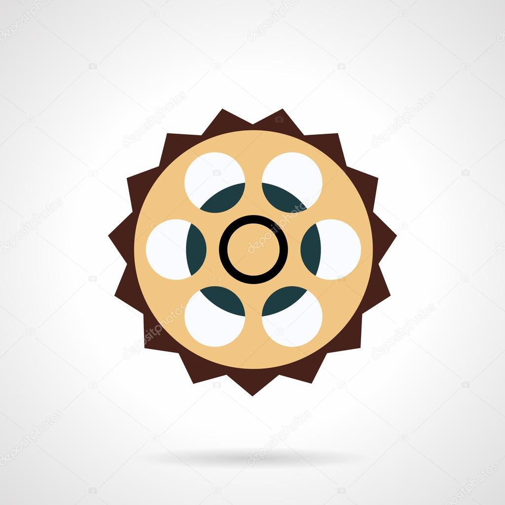 Bike sprocket vector icon flat style — Stock Vector © YershovOleksandr1
