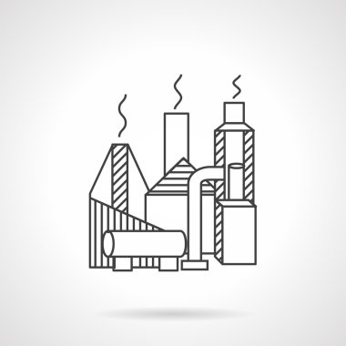 Satırı vektör simgesi bina gaz endüstrisi