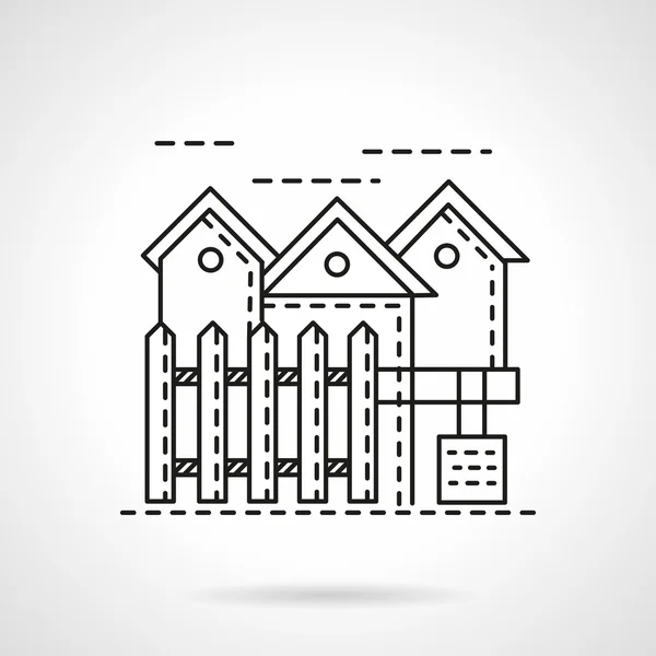 Rent of residence line vector icon — Stock Vector