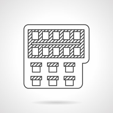 Painting monochrome line vector icon