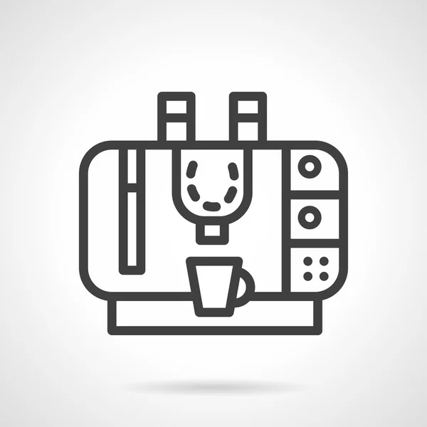 Coffee machine simple line vector icon — Stock Vector