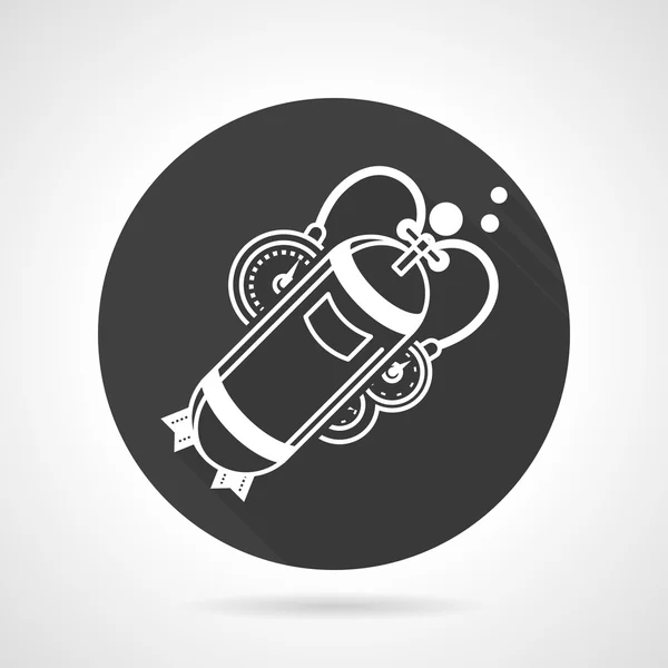 Diving outfit black round vector icon — Wektor stockowy