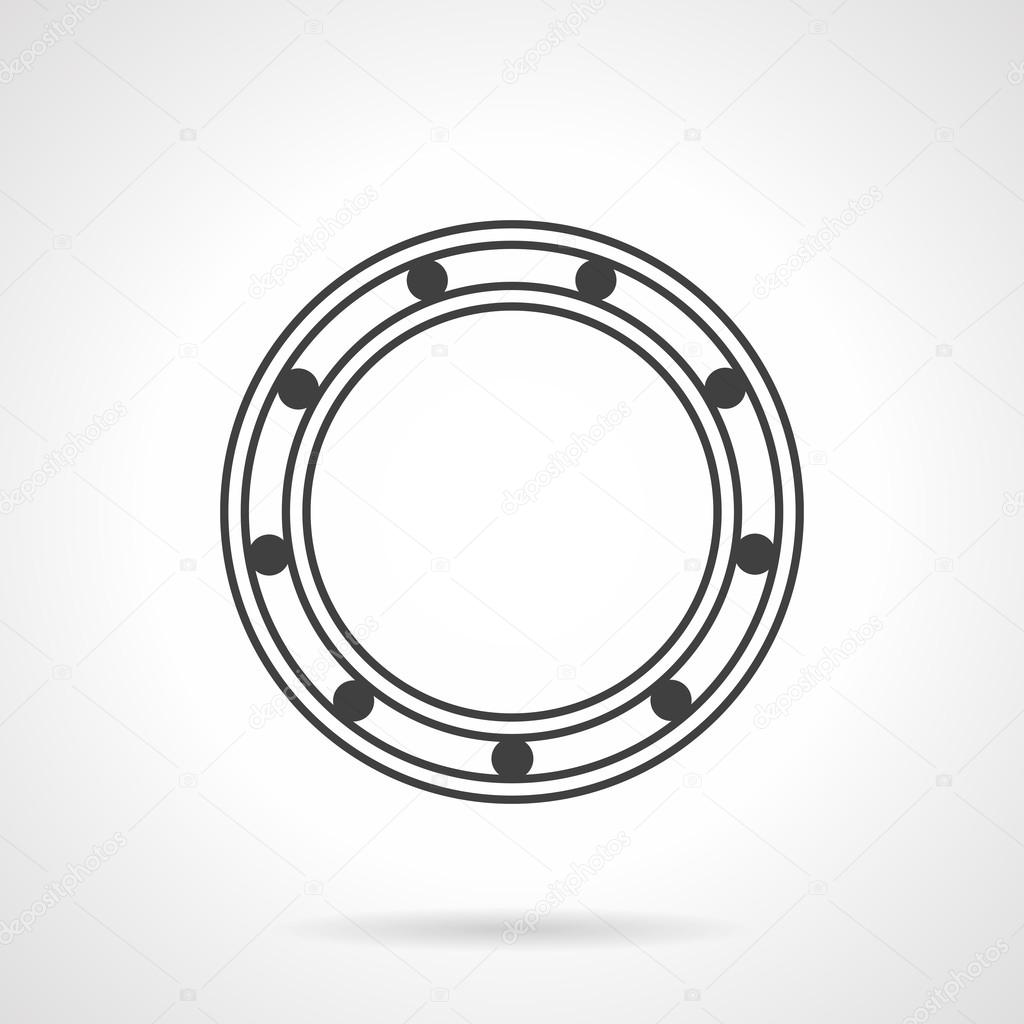 Roller bearing line vector icon