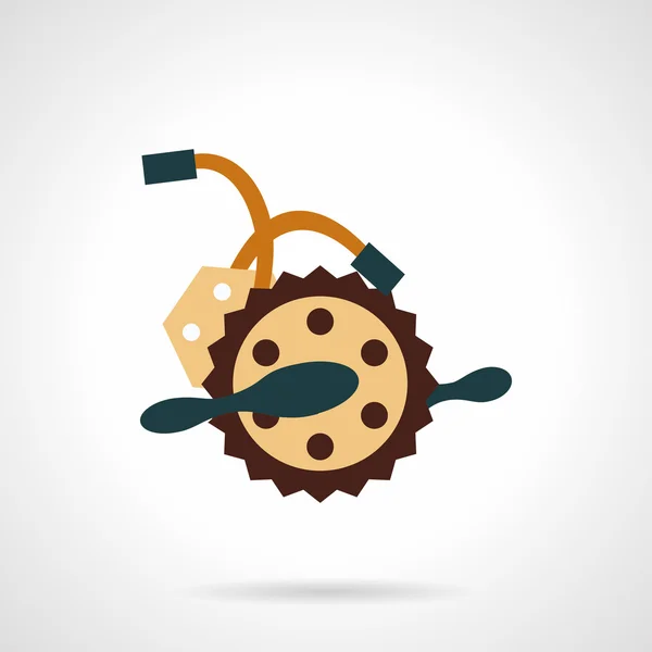 Векторная иконка велосипеда плоского цвета . — стоковый вектор