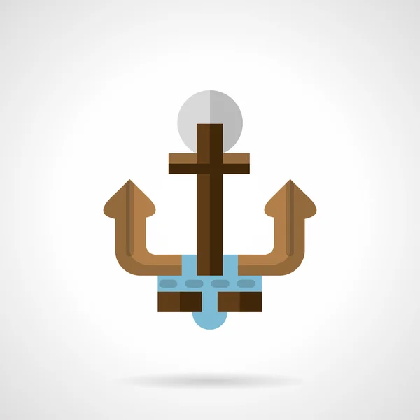 Flat color anchor vector icon — Stock Vector