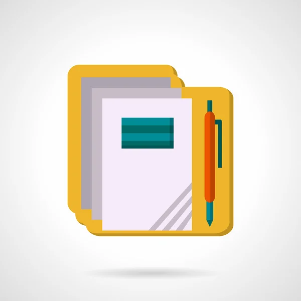 School supply flat color vector icon. — Stock Vector