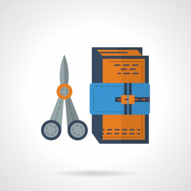 Çocuk Sanat düz vektör simgesi ayarla.