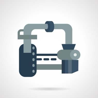 Gaz ulaşım sistemi düz vektör simgesi