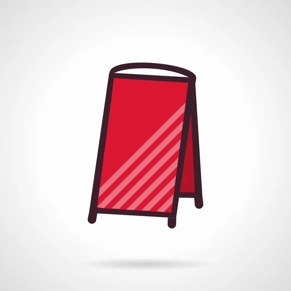 Red empty sandwich signboard vector icon — Stock Vector