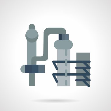 Düz renk vektör simgesi damıtım fabrika için