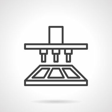 Çikolata bar makine çizgi vektör simge yapma