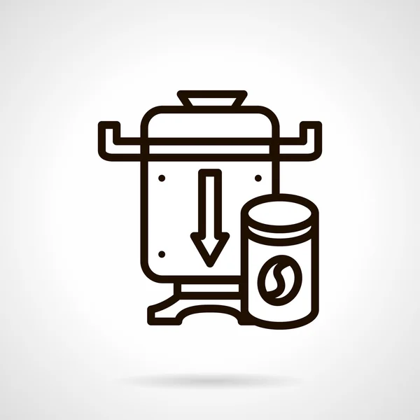 Coffee grinder simple line vector icon — Stockový vektor