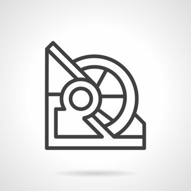 Abstract line vector icon for winch