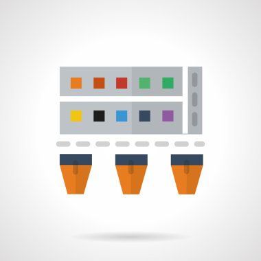 Boyalar düz renk vektör simgesi