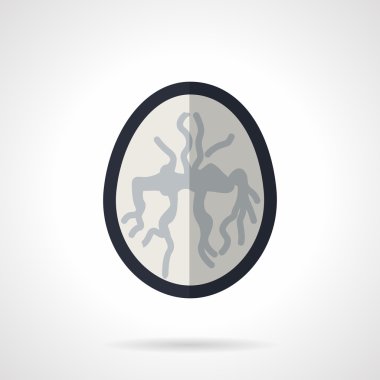 MRI of brain flat vector icon