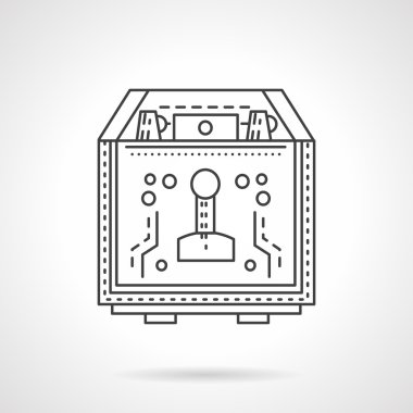 Coffee equipment flat line vector icon