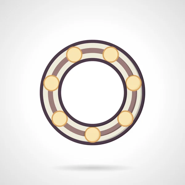 Flat color ball bearing vector icon — Stockový vektor