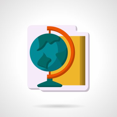 Flat color geography symbol vector icon