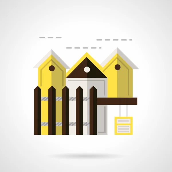 Residential area abstract flat vector icon — Stock Vector