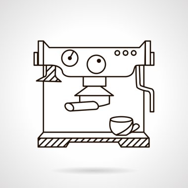 Kahve makinesi şık satırı vektör simgesi