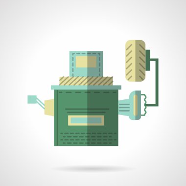 Düz renk tekerlek dengeleyici vektör simgesi.