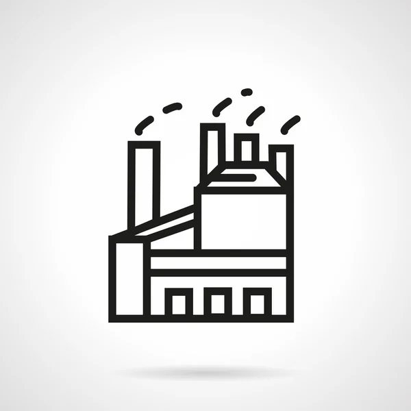 Промышленное здание завода простая иконка — стоковый вектор