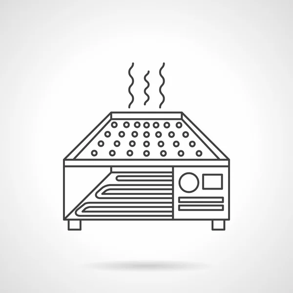 Dryer oven flat line vector icon — Stock Vector