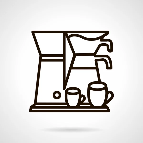 Καφέ κάνοντας συσκευή γραμμής εικονίδιο του φορέα — Διανυσματικό Αρχείο