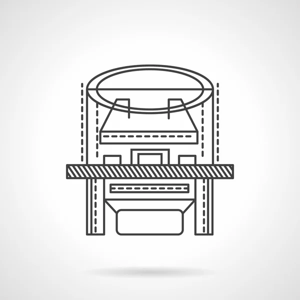 Máquina de raios X ícone vetorial de linha plana — Vetor de Stock