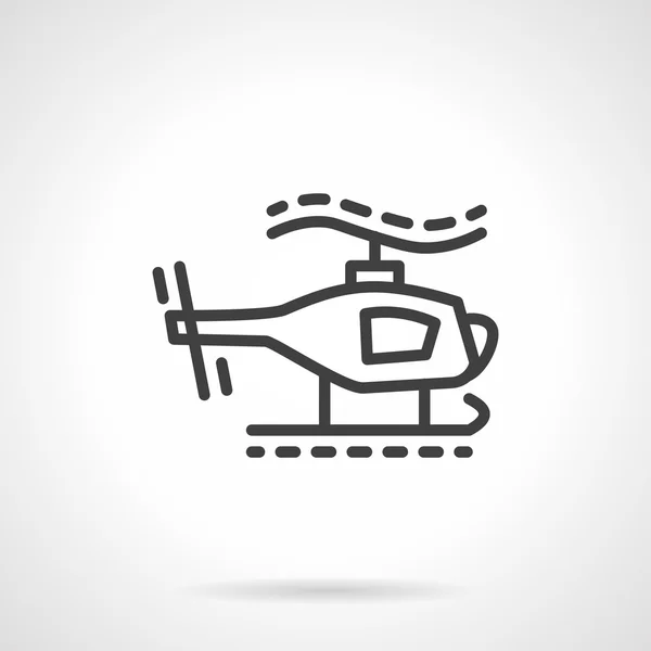 Helicóptero de brinquedo ícone vetor de linha simples — Vetor de Stock