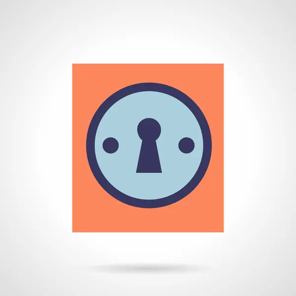 Keyhole couleur plate style icône vectorielle — Image vectorielle
