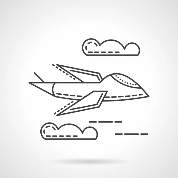 Aerial vehicle thin line vector icon — Stok Vektör