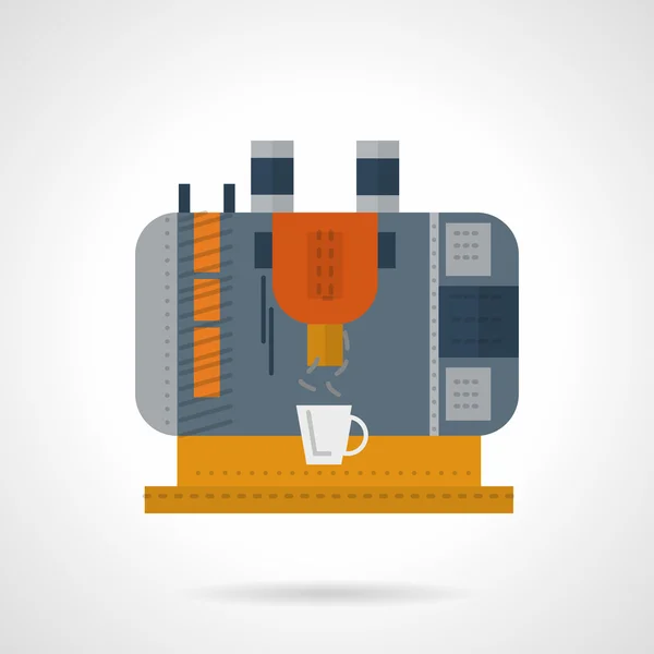 Coffee machine flat color vector icon — Stock Vector