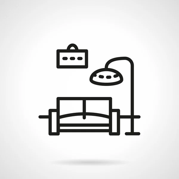 Black line living room vector icon — ストックベクタ