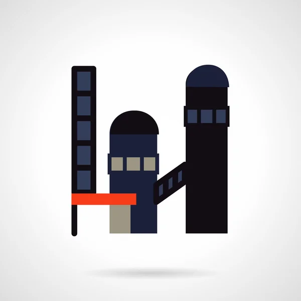 Control towers flat color vector icon — 图库矢量图片