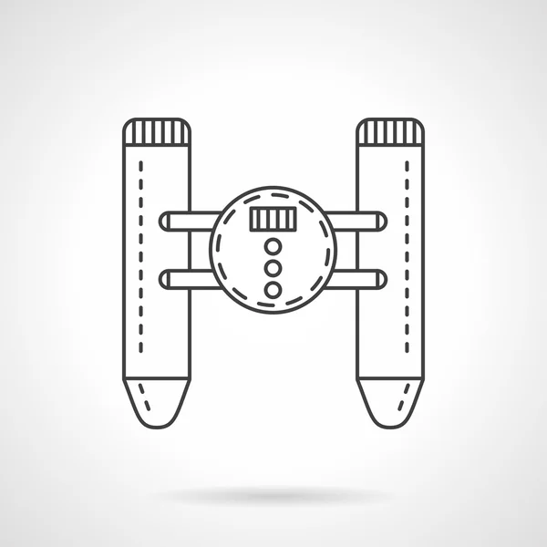 Remote control device flat line vector icon — ストックベクタ