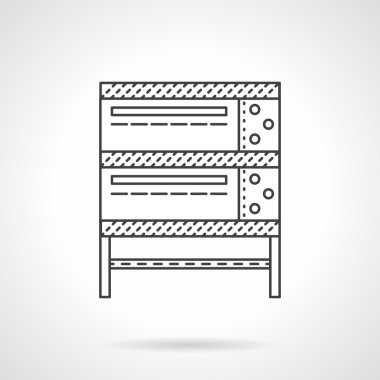 Endüstriyel fırın ince çizgi vektör simgesi