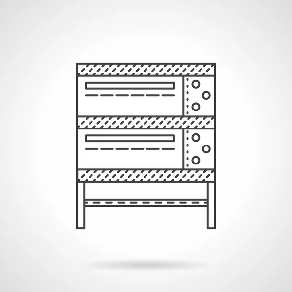Industriële oven dunne lijn vector pictogram — Stockvector