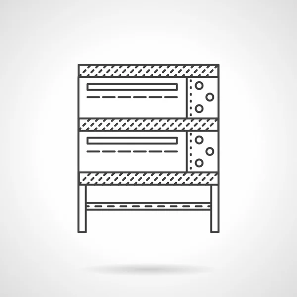 산업용 오븐 얇은 라인 벡터 아이콘 — 스톡 벡터