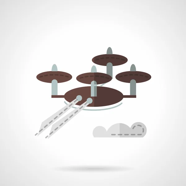 Varredura UAV ícone vetor plano —  Vetores de Stock