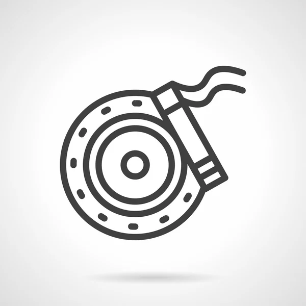 Brake disc simple line vector icon — Stockvector