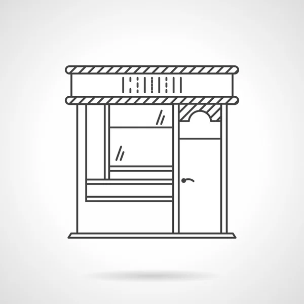Bakery front flat line vector icon — Stock Vector