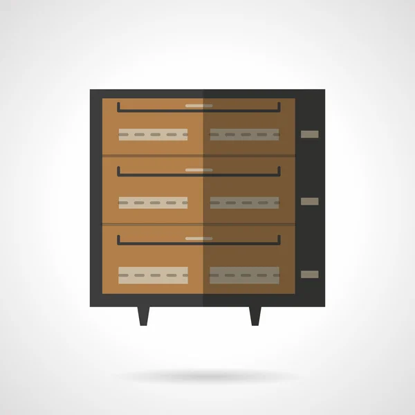 Bakery stove flat color vector icon — Διανυσματικό Αρχείο