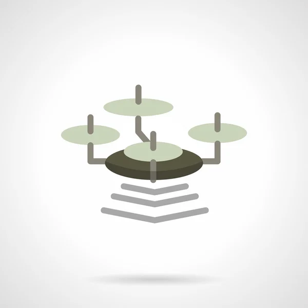 Flat color wi-fi drone vector icon — Stockvector