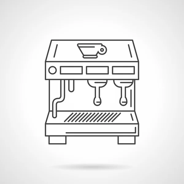 Ligne plate mince café équipement vectoriel icône — Image vectorielle