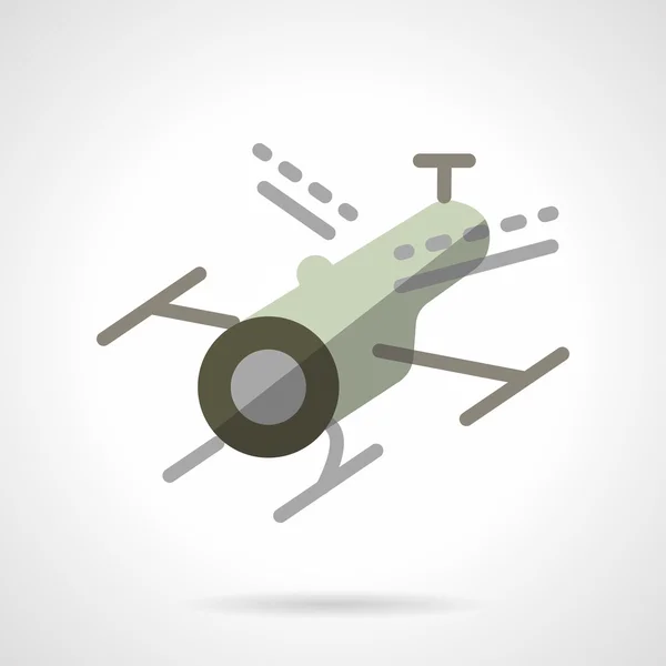 Ícone de vetor plano de drone de vigilância — Vetor de Stock